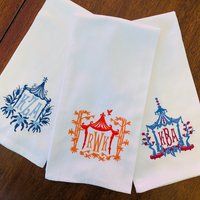 Monogrammed Pagoda Towel | Etsy (US)