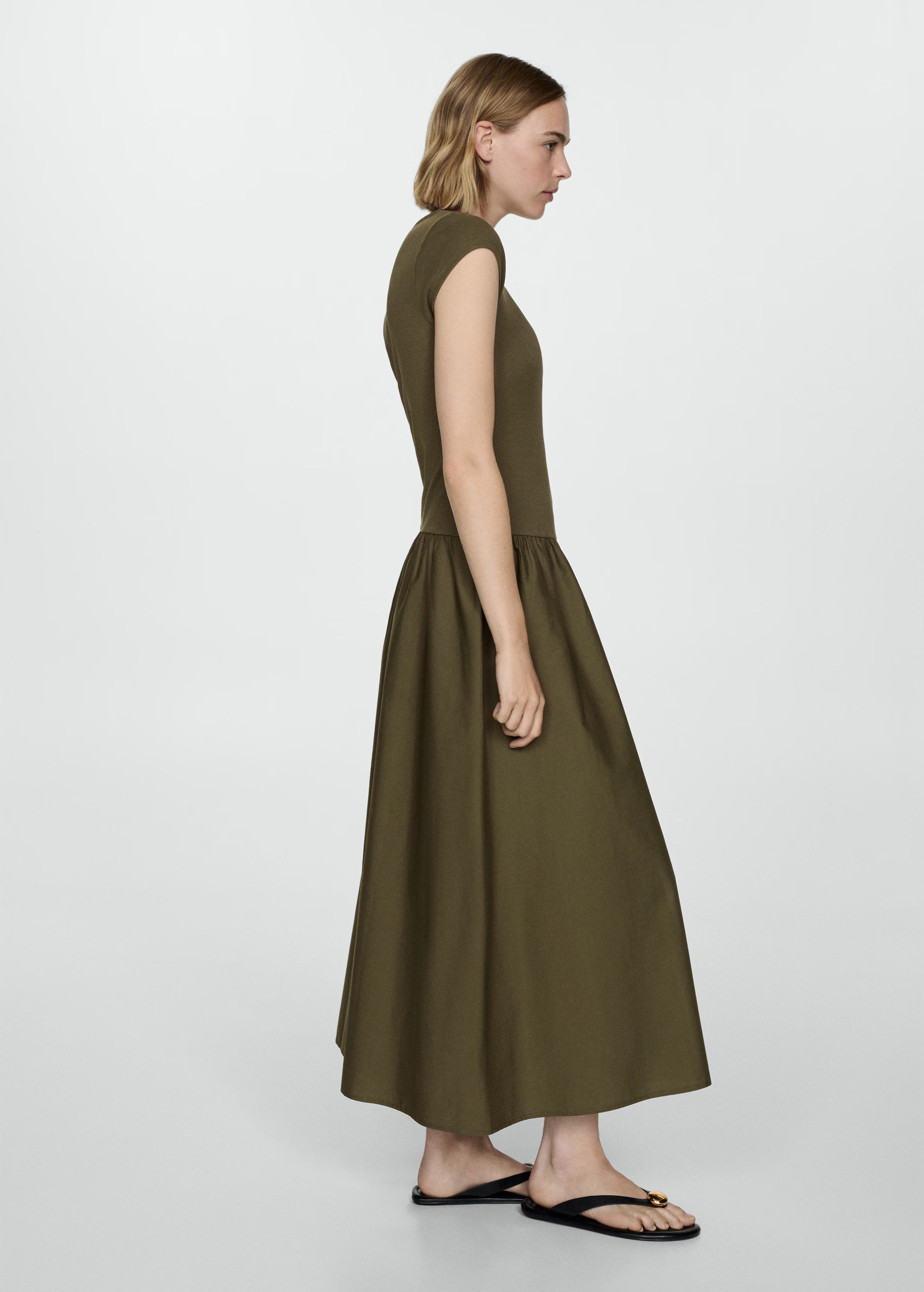 Flared dress with ruffled hem | MANGO (US)