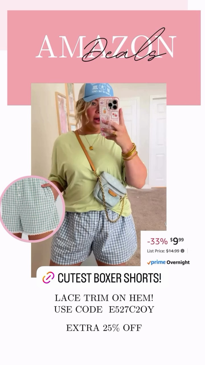 My cute gingham boxers, now have lace detail on the hymn!! So cute and on deal today!

#LTKSeasonal #LTKMidsize #LTKSaleAlert