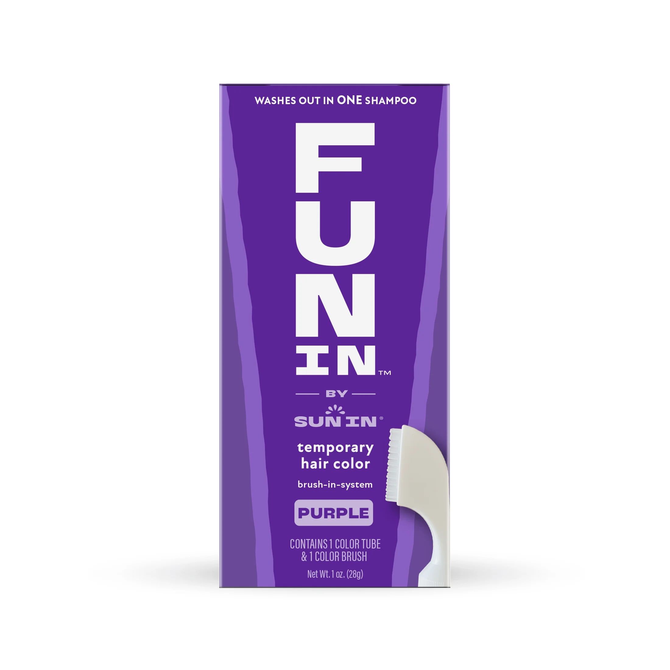 Fun In by Sun In, Temporary Hair Color Brush In System, Purple, 1 oz | Walmart (US)