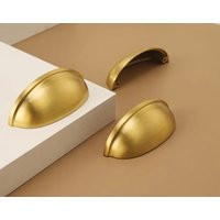 Shell Shaped Brass Handle | Beautiful Drawer Kitchen Cabinet Brushed Gold | Etsy (US)