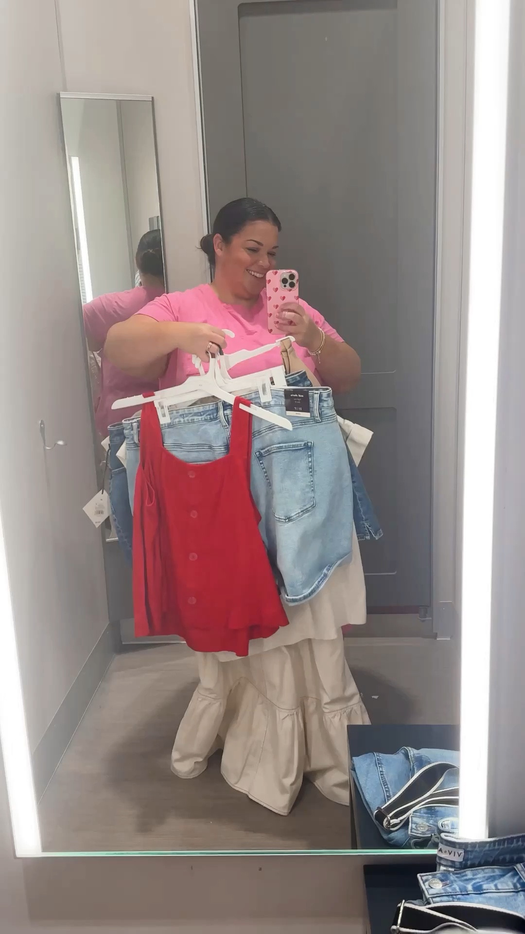 Such a good target haul! I love loved these Ava and Viv shorts,  the cream denim dress, and the ruffle top!

Cream dress- wearing 2x, fits well! True to size 
Dark shorts- wearing a 24, fits snug a bit, size hood inbetween sizes
Light shorts-22, has a good amount of stretch in them!
Red linen top: wearing a 2x, fits flowy and comfy 
Ruffle top- wearing a xxl here, but want my usual 2x becuase it was a little short. 
Pink gauze dress-wearing a xl, would love either a xxl or 1x, fits oversized 
Yellow smocked top and skirt-xxl in both, didn’t really like these ones. I felt like pineapple lol 

#LTKPlusSize #LTKFindsUnder50 #LTKStyleTip