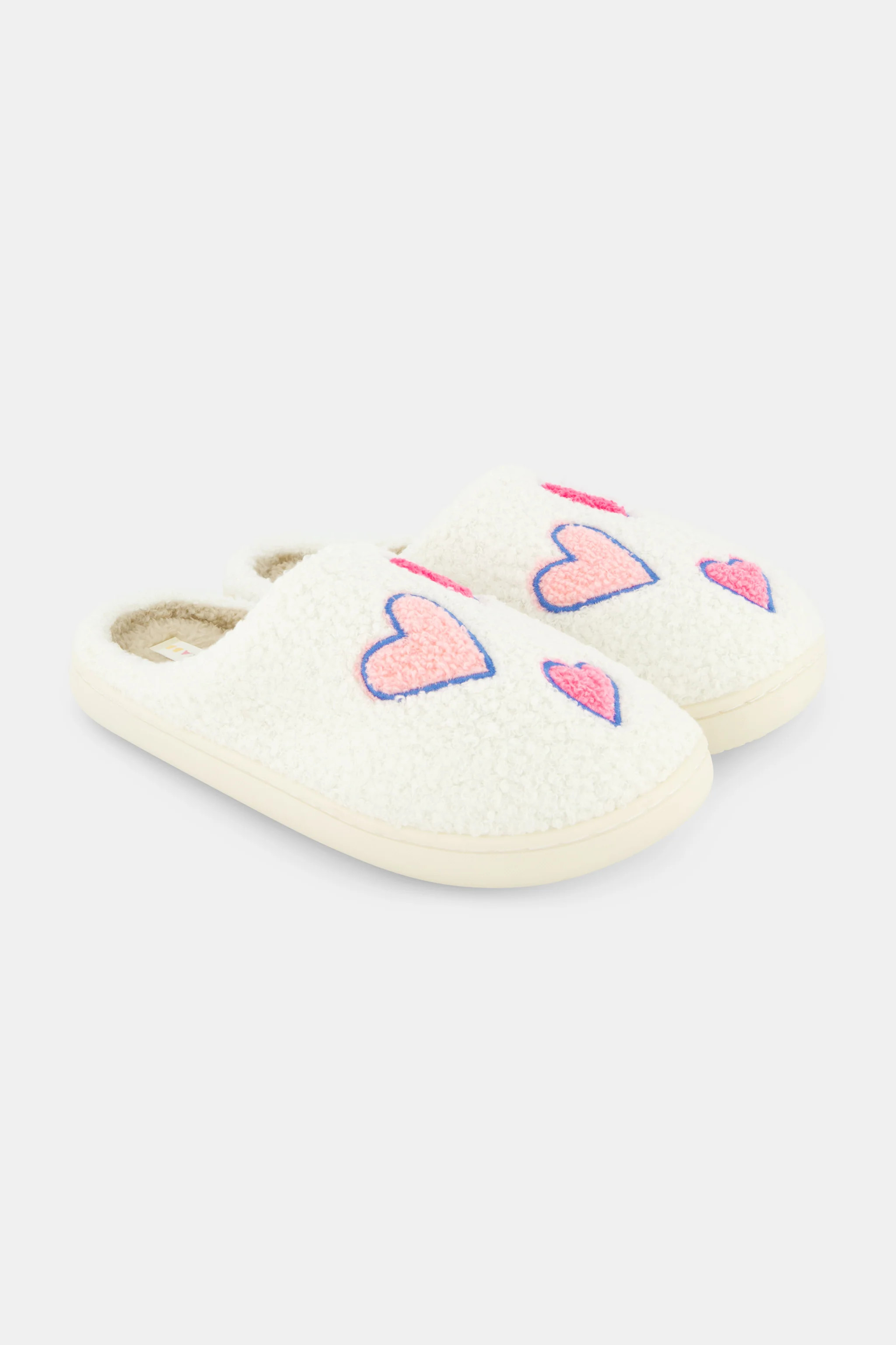 Hearts Fuzzy Slippers | Roller Rabbit | Roller Rabbit