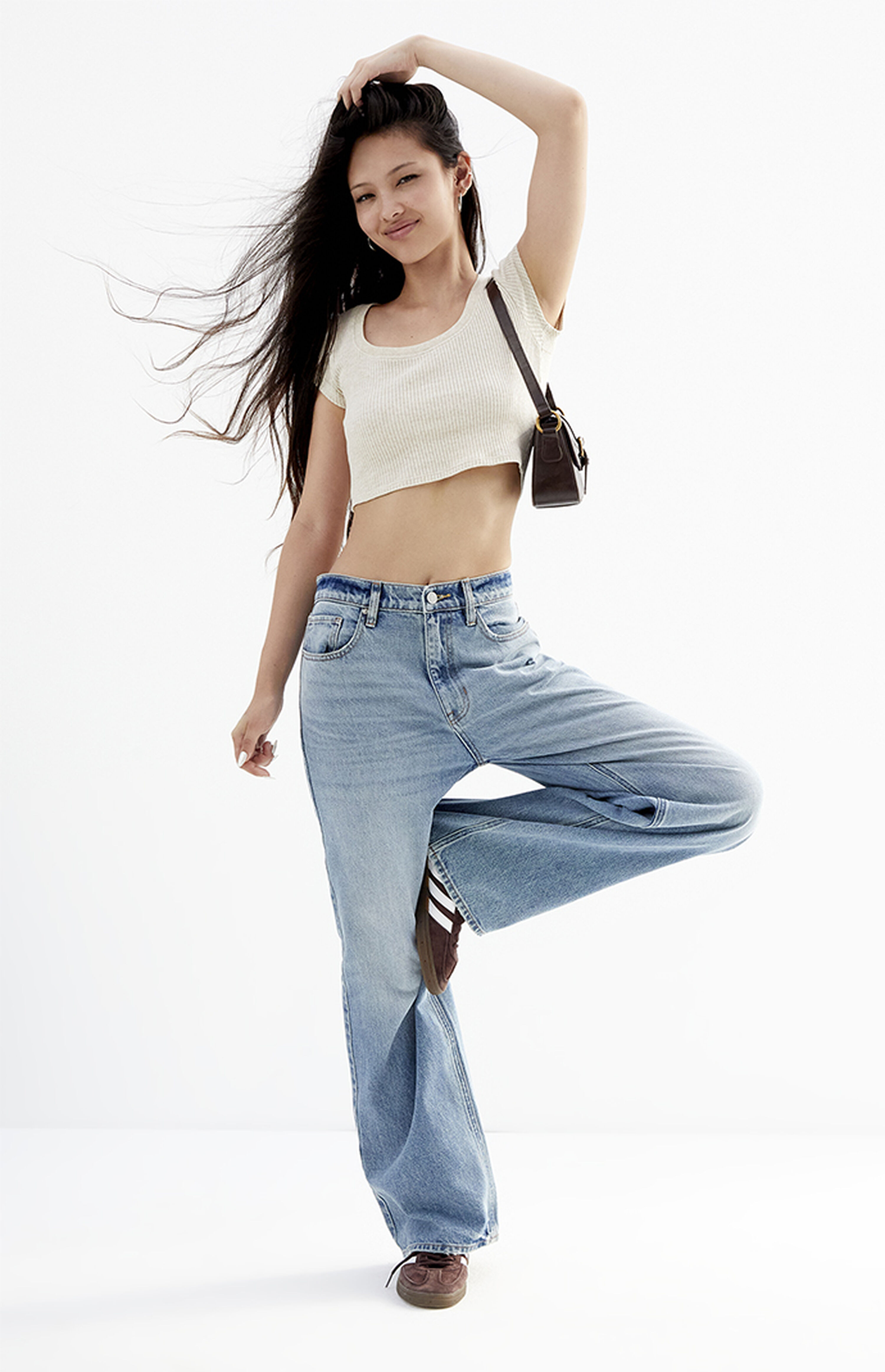 PacSun Cali Medium Indigo Baggy Boyfriend Jeans | PacSun