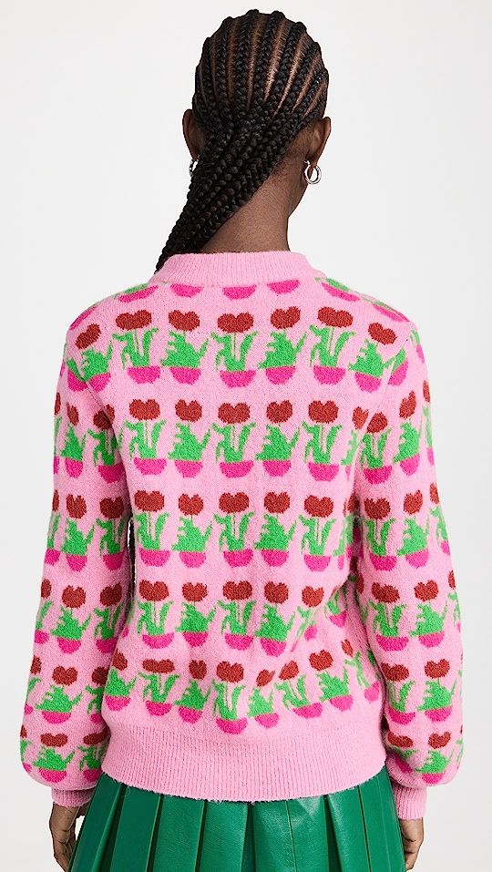 Joelle Pink Flower Pot Sweater | Shopbop