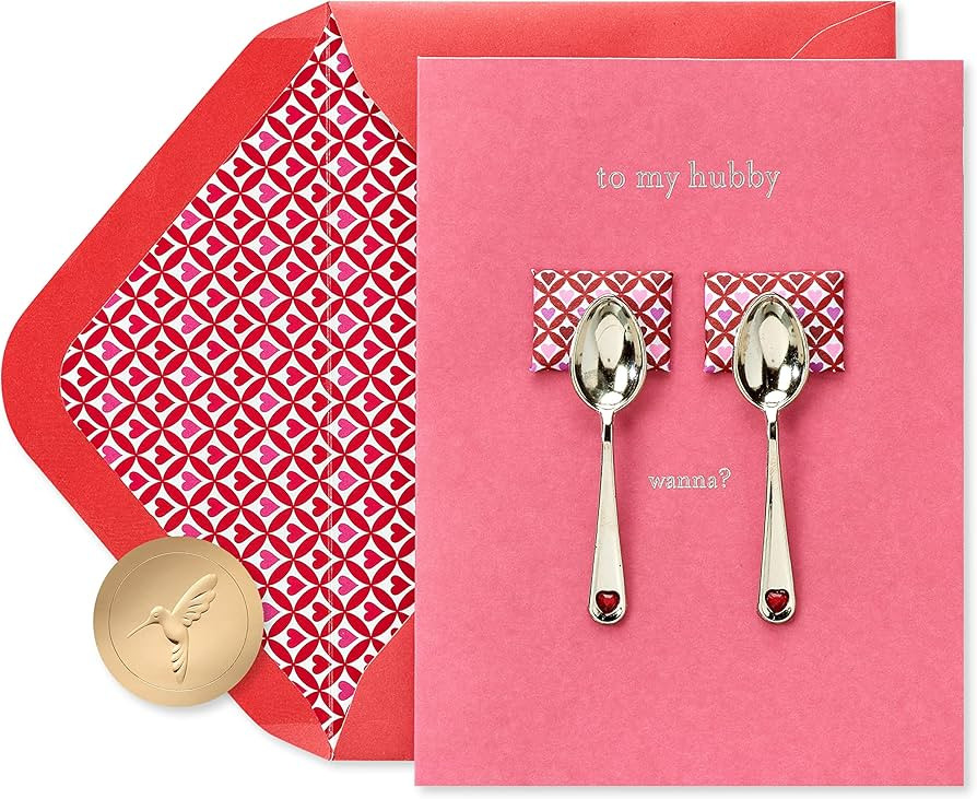 Papyrus Funny Valentine's Day Card for Husband (Spoons) | Amazon (US)