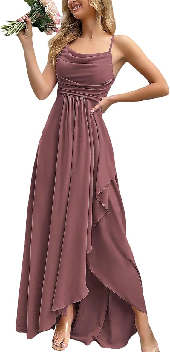 Women's 2026 Spring Formal Evening Gown Elegant Long Prom Dress Wedding Guest Party Cocktail Brid... | Amazon (US)