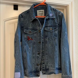 Disney Blue Denim little mermaid Jacket with Embroidered Patch | Poshmark