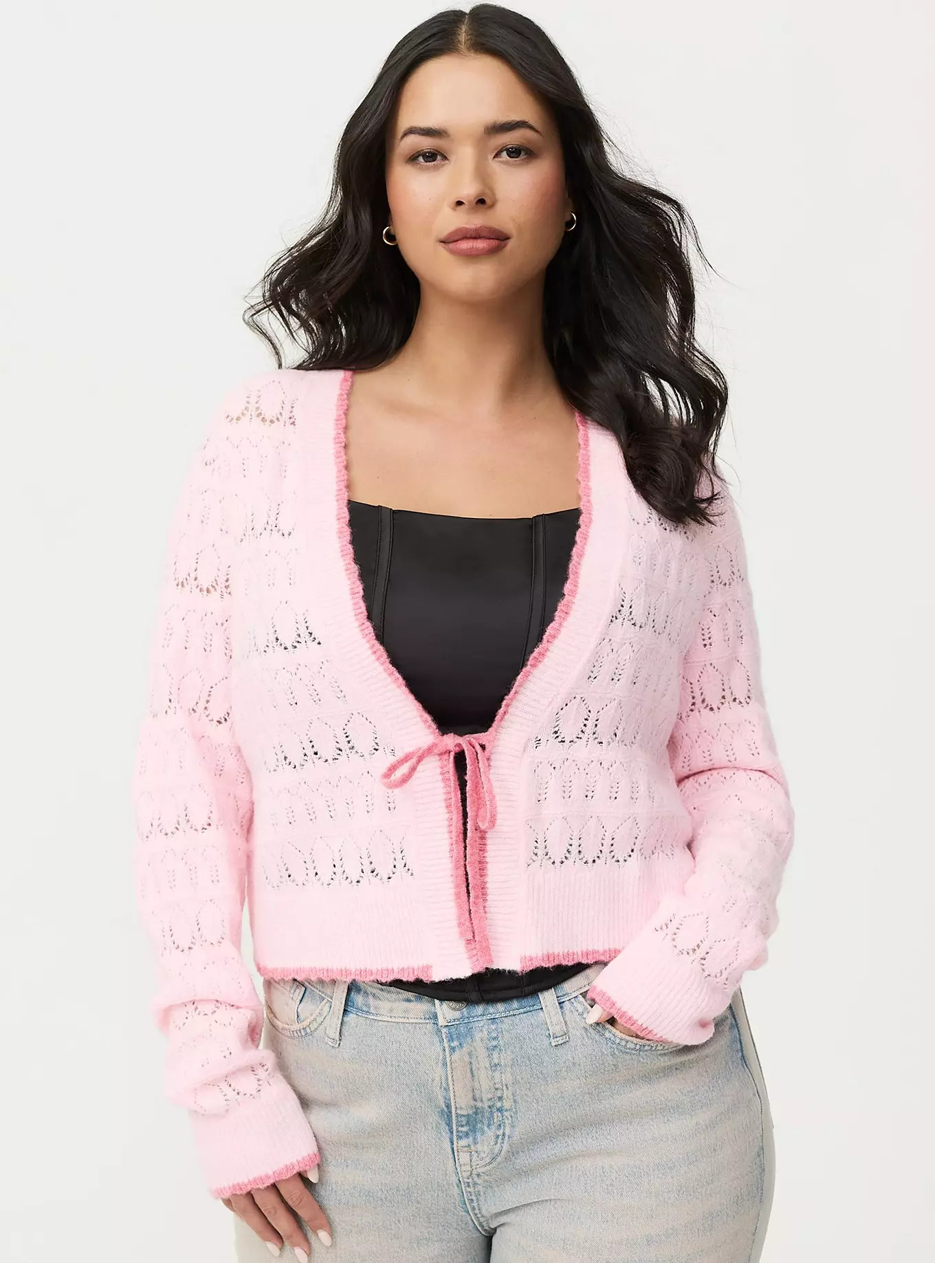 Vegan Cashmere Tie-Front Shrug | Torrid (US & Canada)