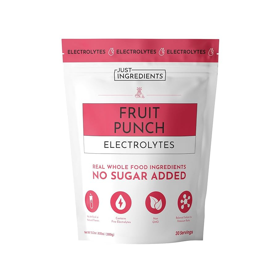 Fruit Punch Electrolytes – 30‑Serving Hydration Drink Mix with Coconut Water, Sea Salt, and T... | Amazon (US)