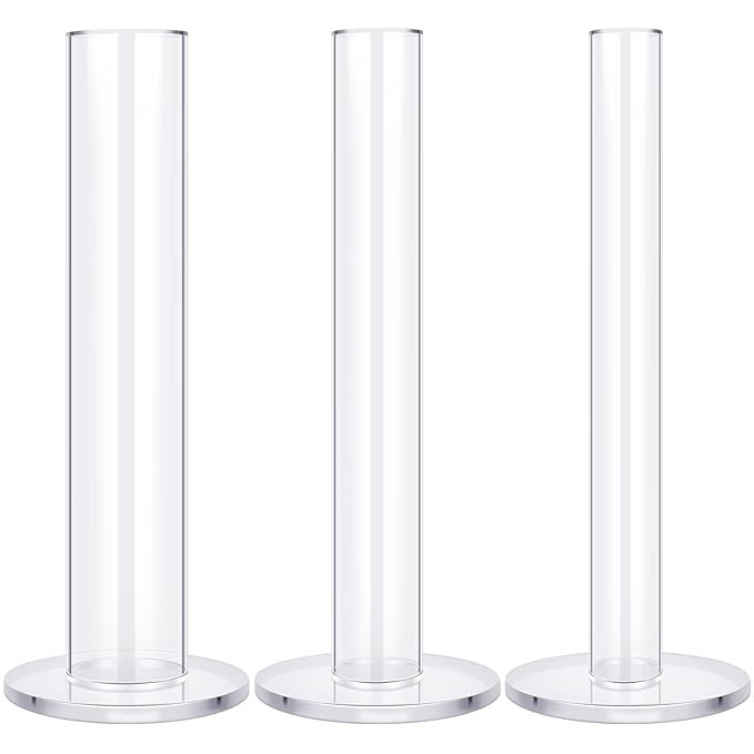 3 Pcs Acrylic Scrunchie Holder Stand 9 Inch Transparent Hair Tie Organizer Clear Headband Holder ... | Amazon (US)