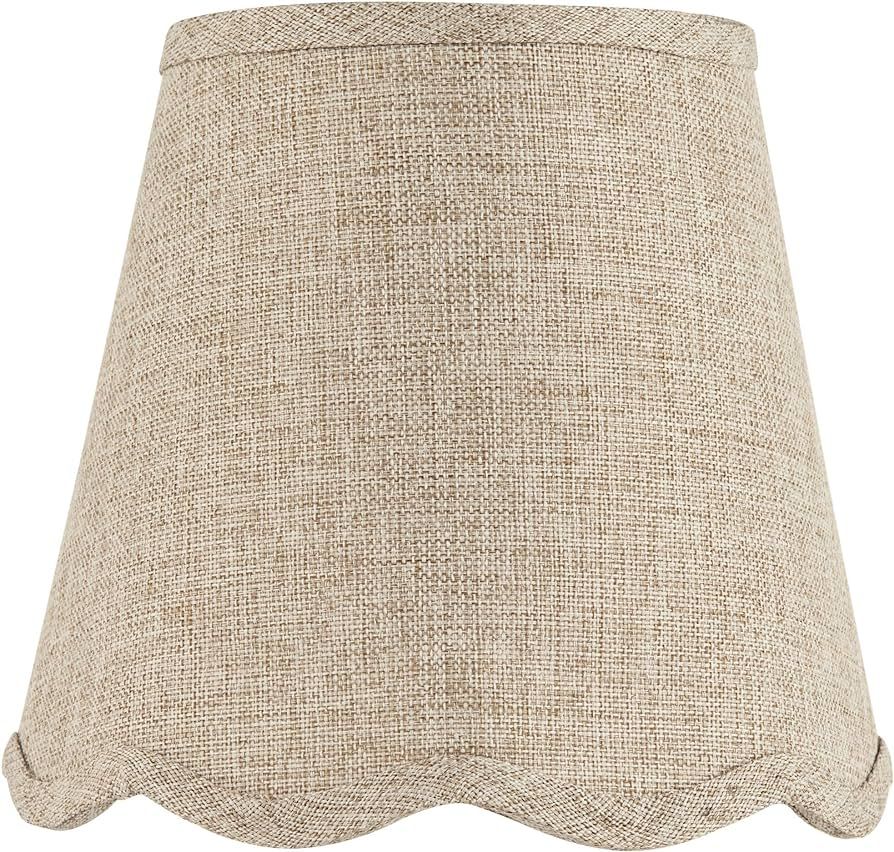 Fawn Scallop Bottom Empire Lamp Shade 4x6x5.5 (Candle Clip) - Springcrest | Amazon (US)