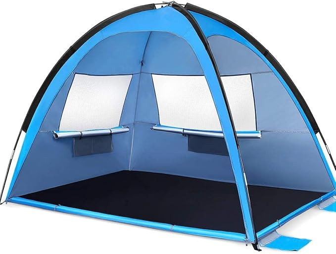 Beach Tent Sun Shade Shelter: 3-4 Person Large Anti-UV Windproof Portable Lightweight Tent Canopy... | Amazon (US)