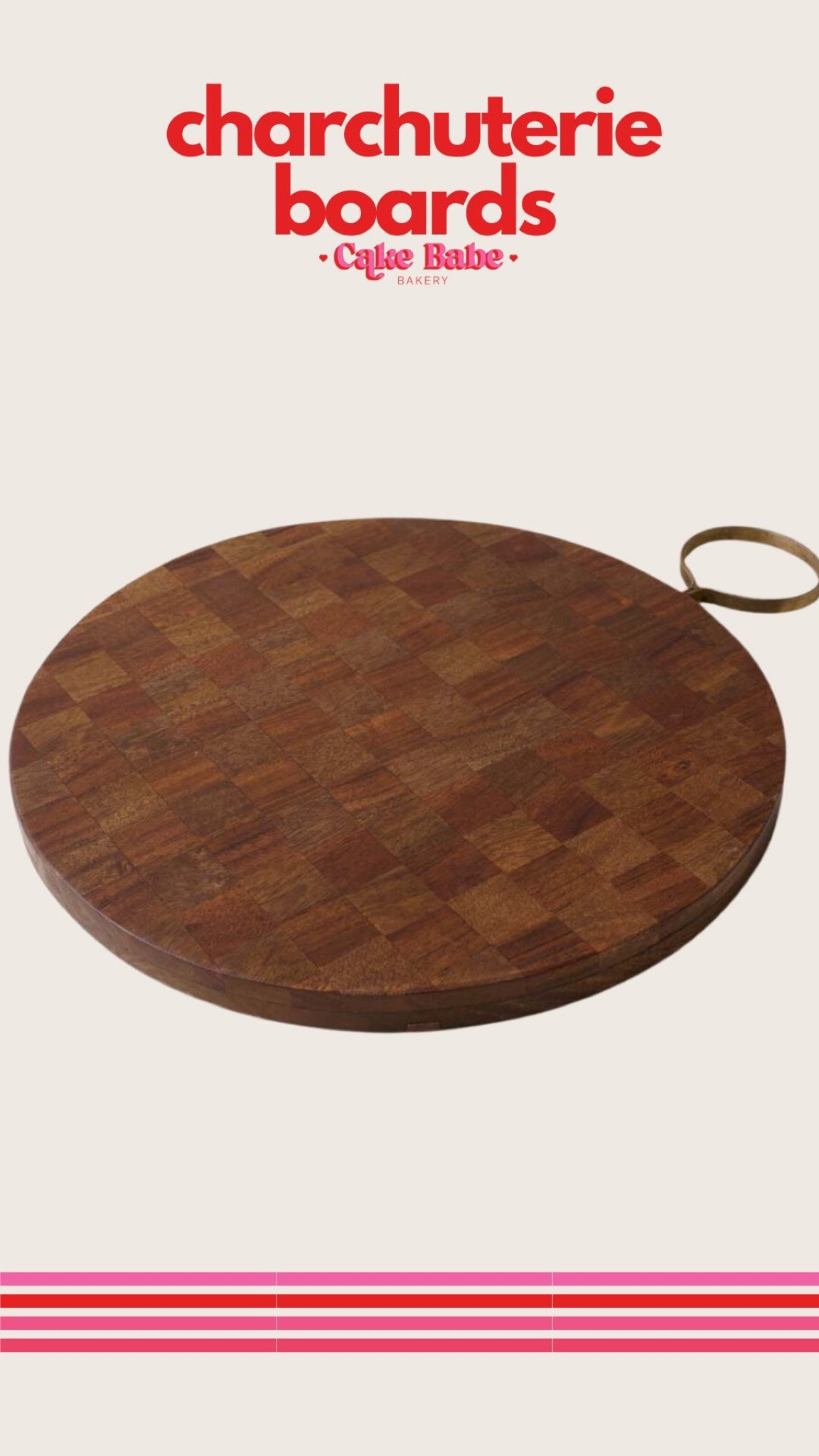 Round Check serving board! 