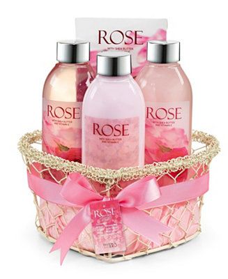 Freida and Joe Rose Fragrance Bath & Body Spa Love Basket Set Luxury Body Care Mothers Day Gifts ... | Macy's