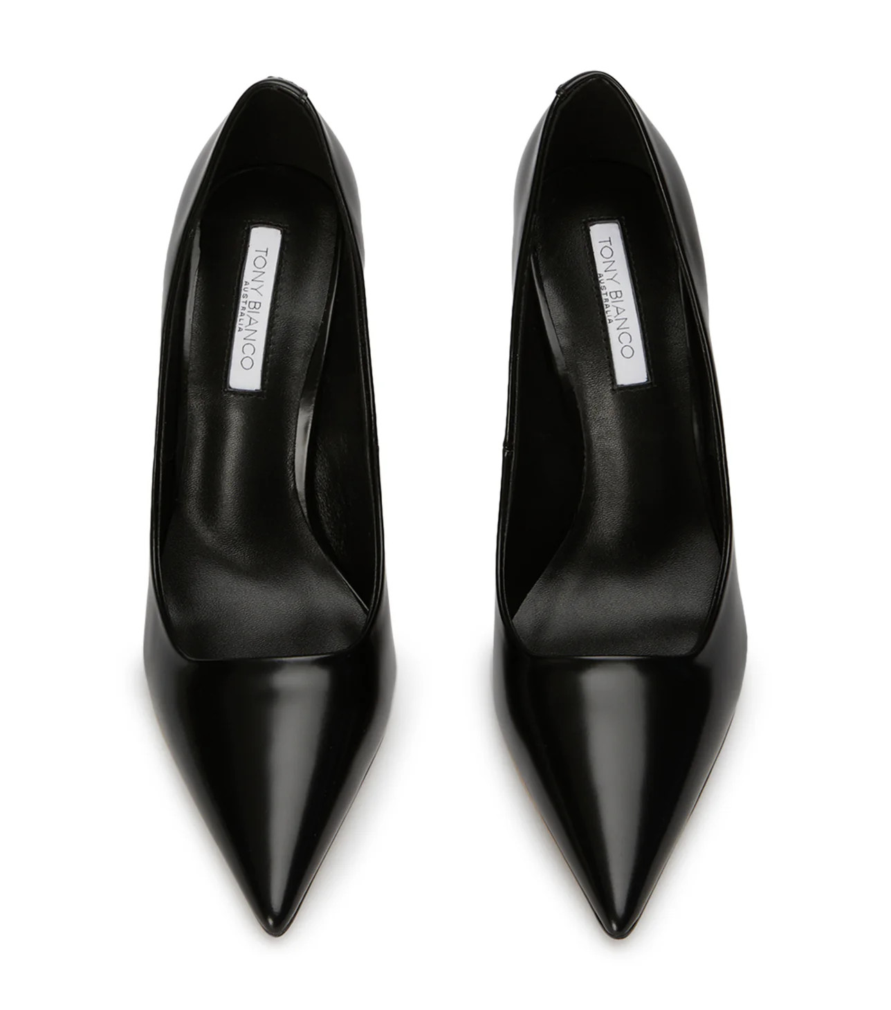 Genius Black Hi Shine Heels | Tony Bianco (Australia & New Zealand)