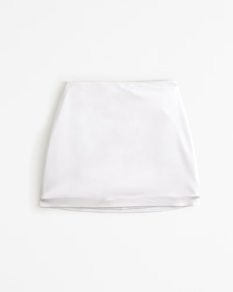 The A&F Scarlett Satin Sculpt Mini Skort | Abercrombie & Fitch (US)