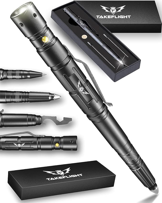 Tactical Pen Gifts for Men – Fathers Day Gift for Dad | LED Tactical Flashlight Multitool for E... | Amazon (US)