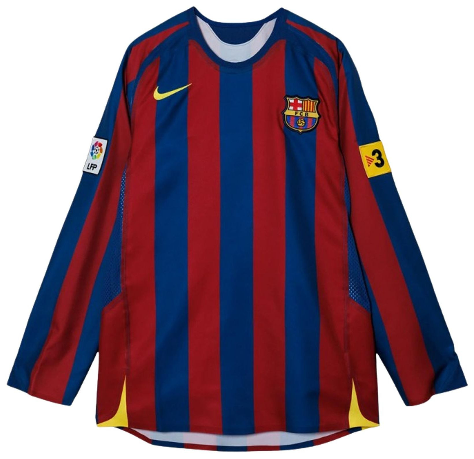 Nike FC Barcelona Ronaldinho 2005/06 Reissue Replica Long-Sleeve Jersey 'Red/Blue' | GOAT
