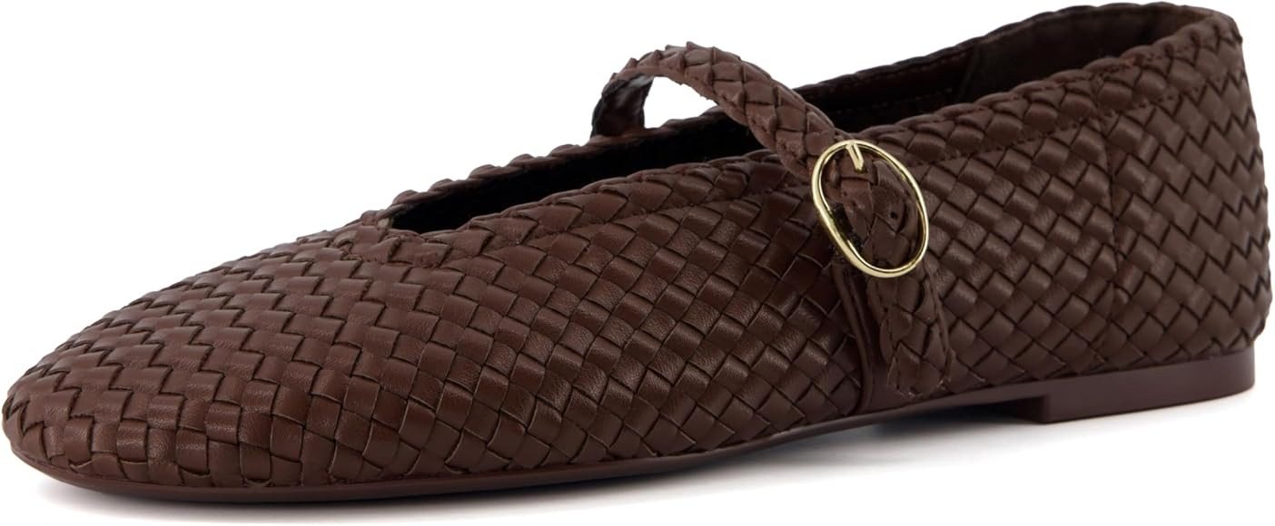 CUSHIONAIRE Women's Bistro Woven Mary Jane Flat +Memory Foam, Wide Widths Available | Amazon (US)
