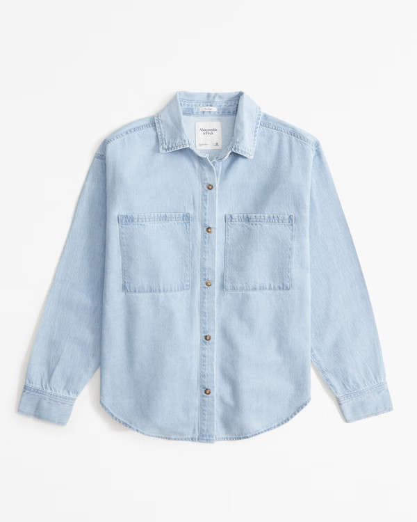 Oversized Denim Shirt | Abercrombie & Fitch (US)