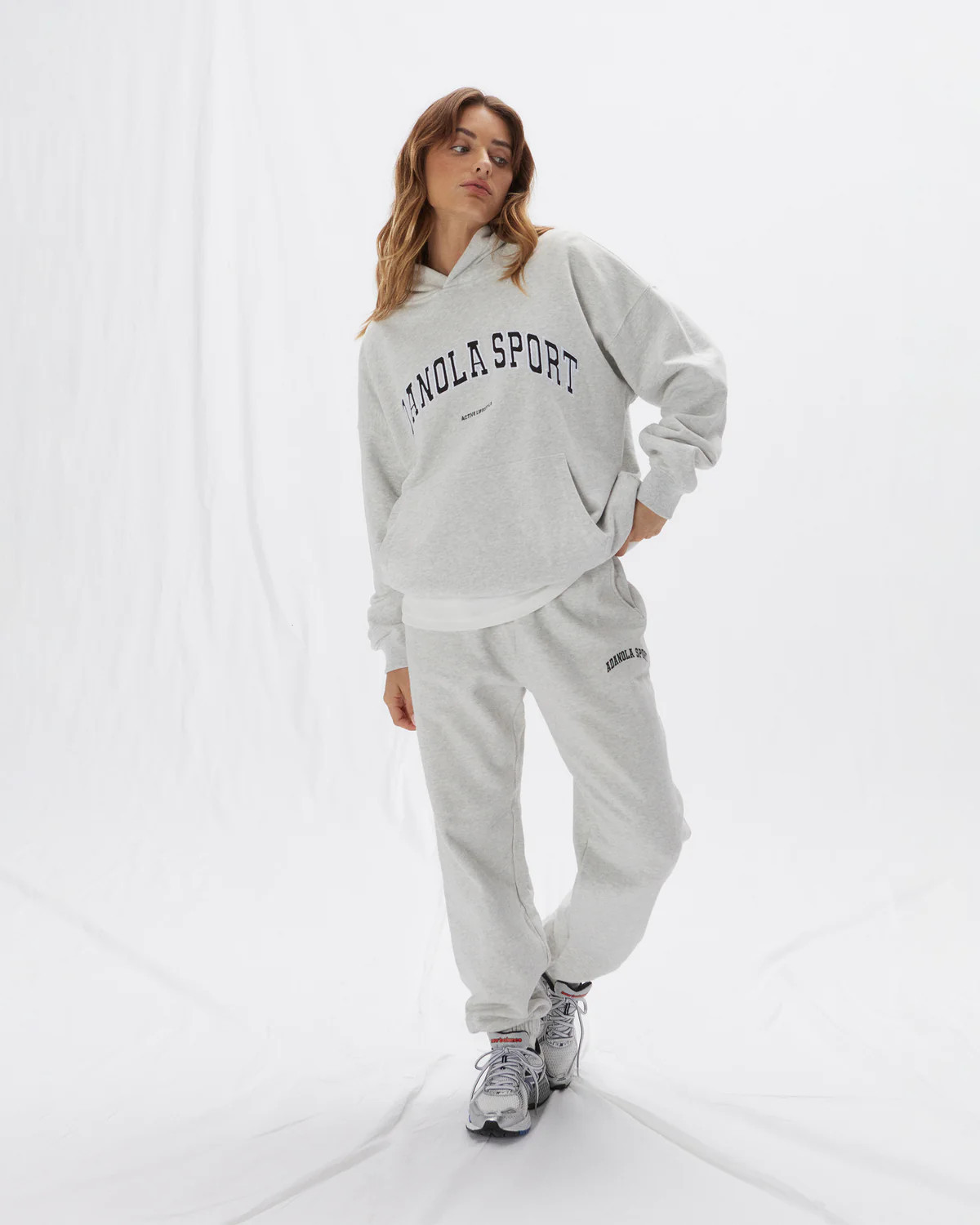 AS Sweatpants - Light Grey Melange | Adanola UK