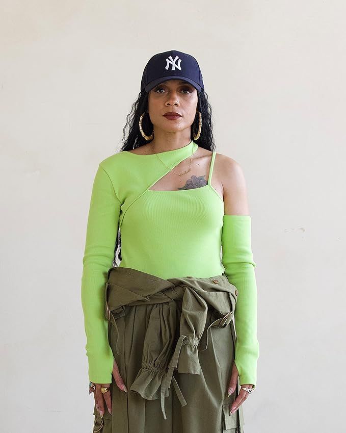 The Drop Women's Green Glow LS Cutout-Front Bodysuit by @thenotoriouskia | Amazon (US)
