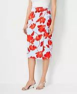 Floral Sarong Pencil Skirt | Ann Taylor (US)