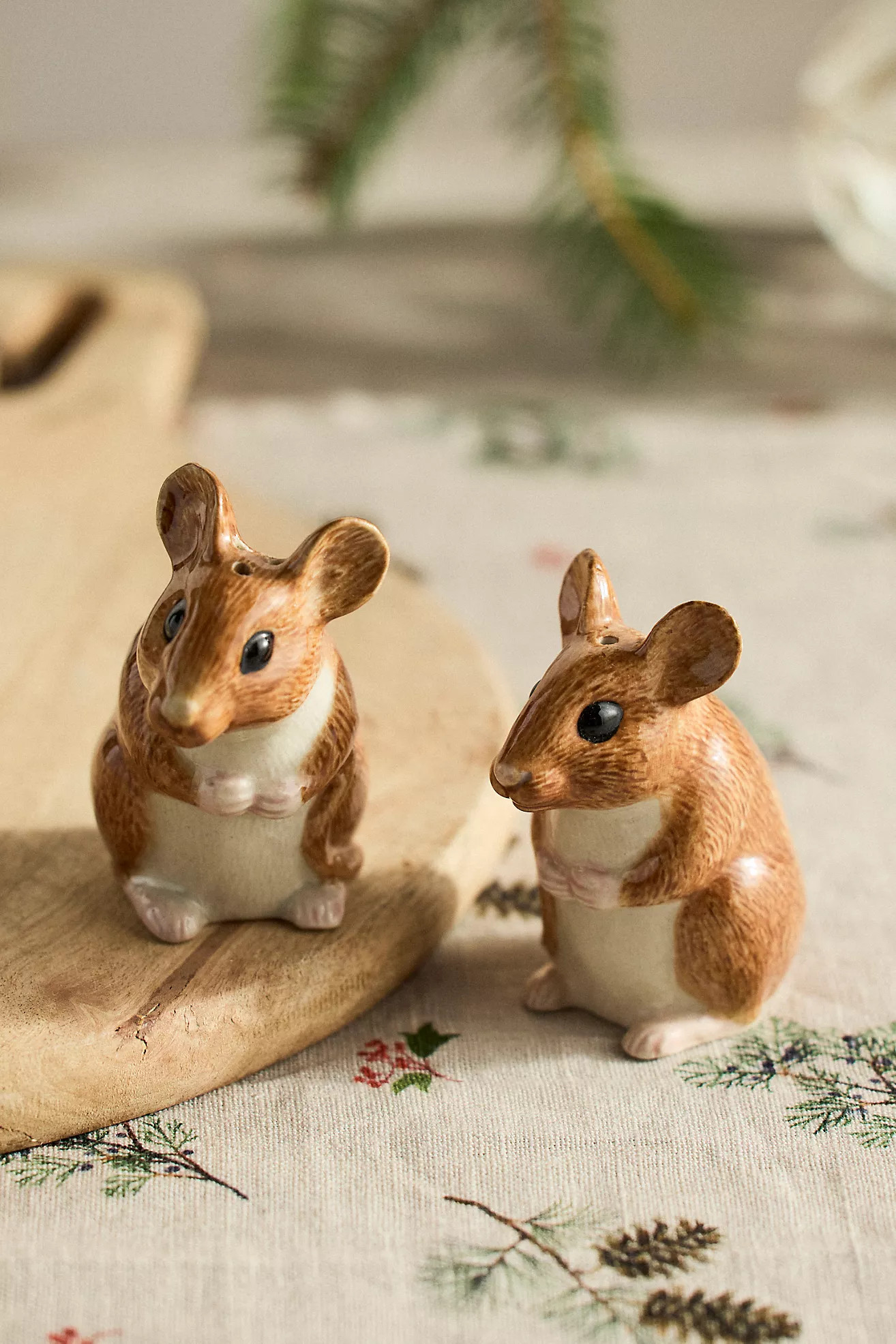 Quail Ceramics Woodland Friends Salt + Pepper Shakers | Anthropologie (US)