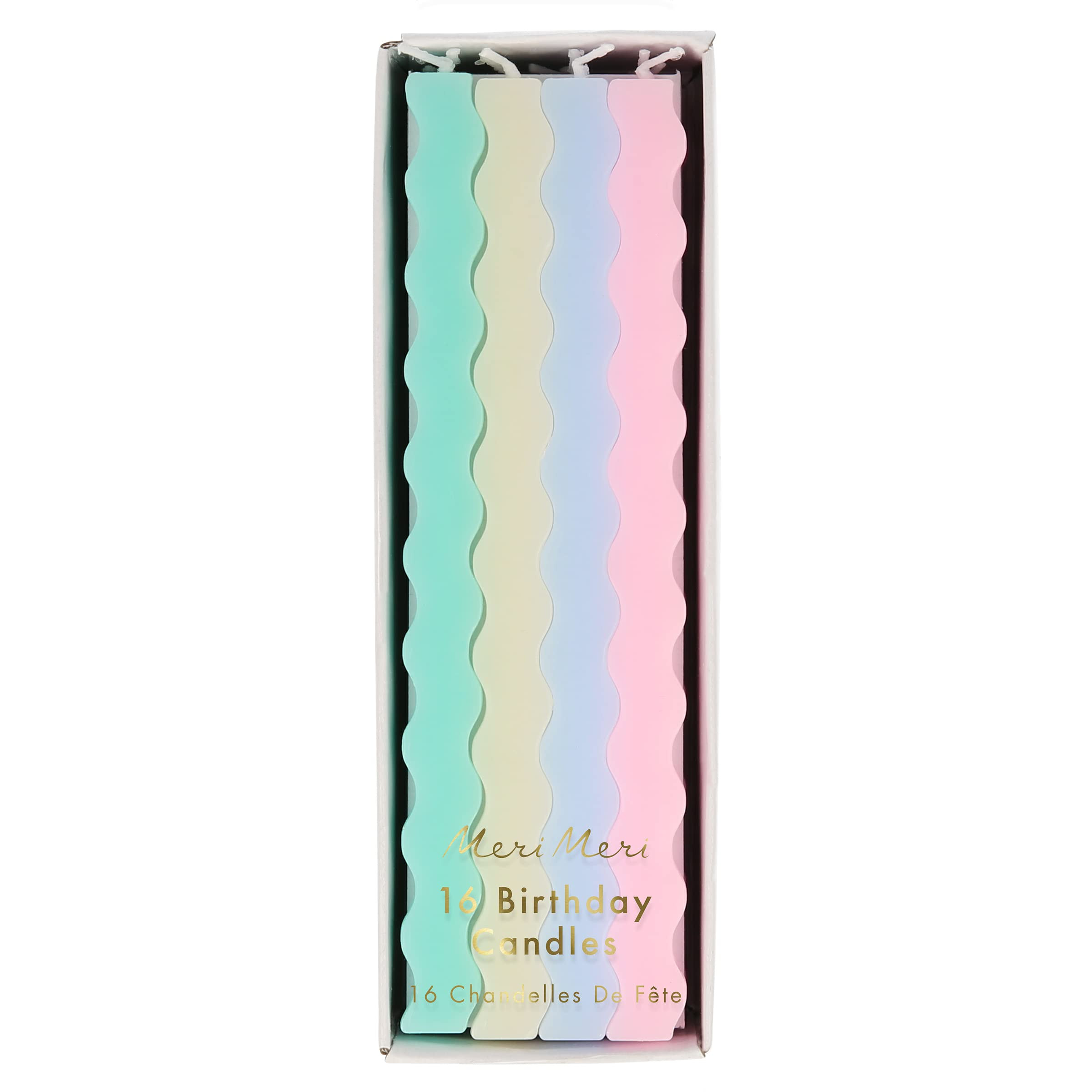 Meri Meri Pastel Wavy Candles (Pack of 16) | Amazon (US)