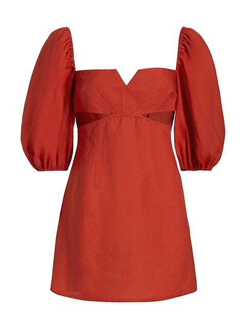 Reverie Freya Linen Mini Dress | Saks Fifth Avenue