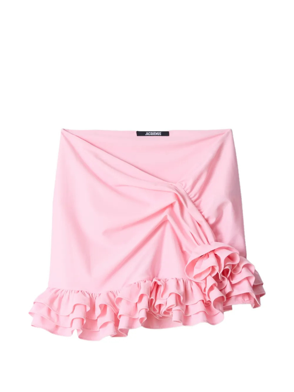 Jacquemus Jupe Playa ruffled mini skirt - Pink | Farfetch Global