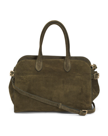 Made In Italy Suede Annalou Satchel | TJ Maxx