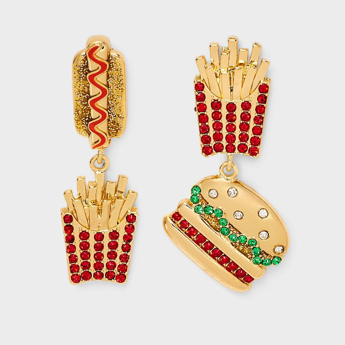 SUGARFIX by BaubleBar BBQ Bite Statement Earrings - Gold/Red | Target