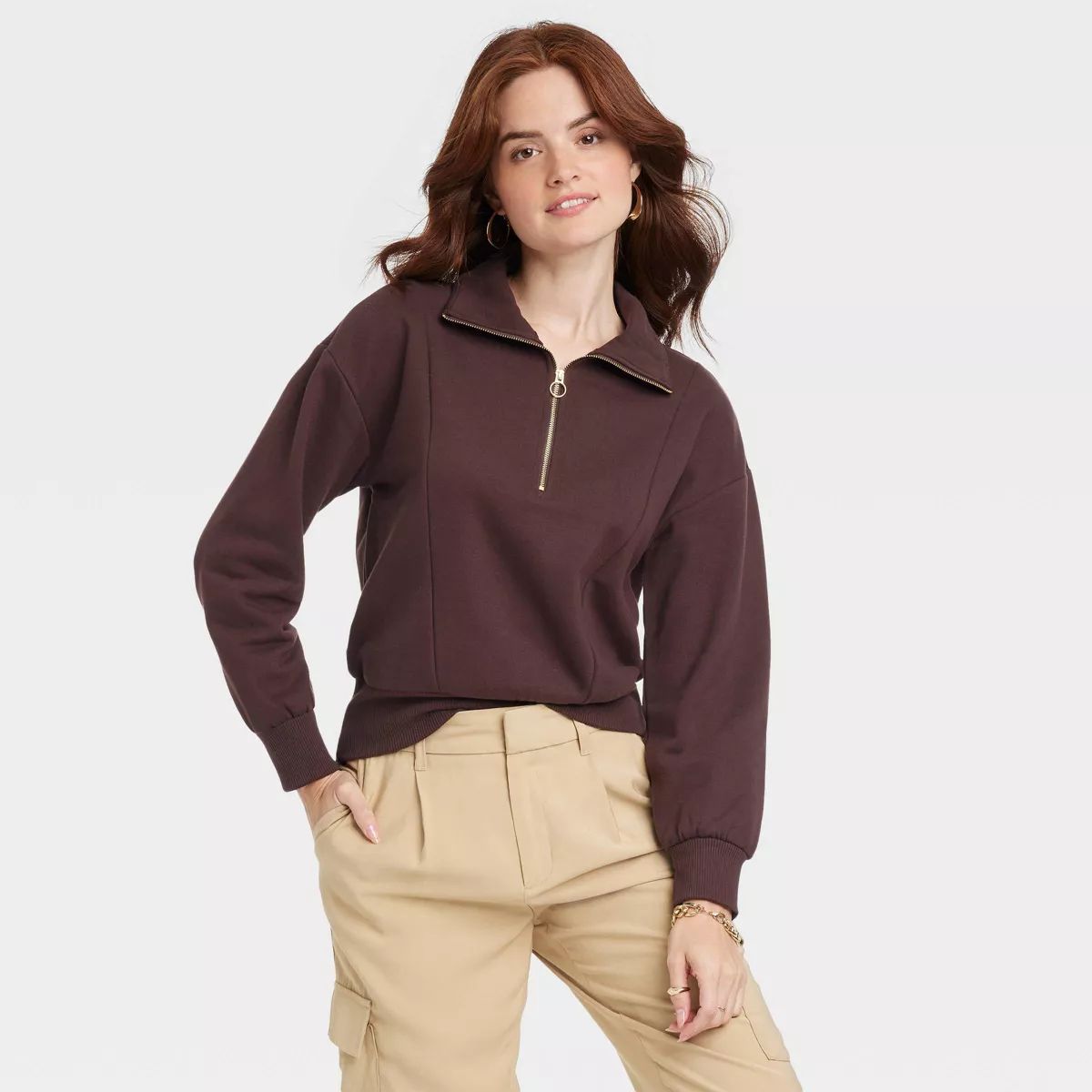 Women's Quarter Zip Sweatshirt - A New Day™ | Target