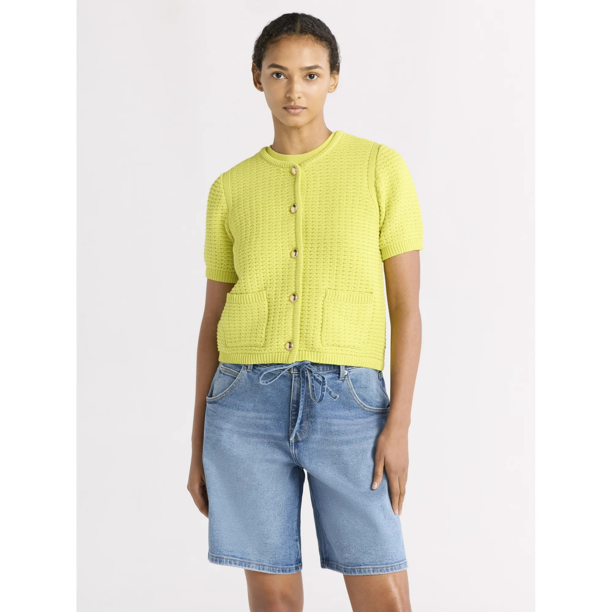 Free Assembly Women's and Women's Plus Crochet Cardigan Sweater, Lightweight, Size XS-4X | Walmart (US)