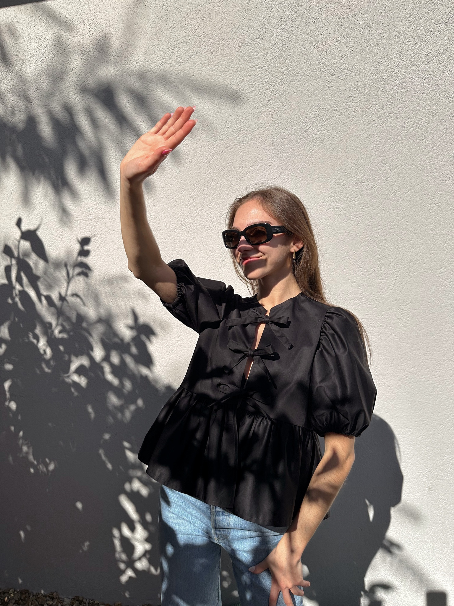 ganni tie top is everrrrything right now!! #ganni #springfashion #cleangirlaesthetic 

#LTKMostLoved