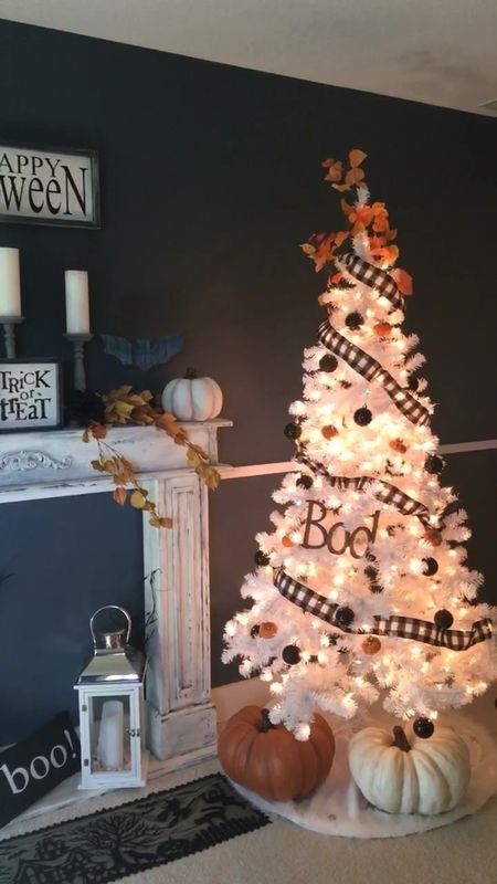 Falloweem decor! Halloween tree and spooky mantle ideas 

#LTKstyletip #LTKhome #LTKSeasonal