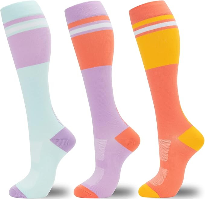 fenglaoda Compression Socks for Women Men 3 Pairs Graduated Compression Support Circulation Socks... | Amazon (US)