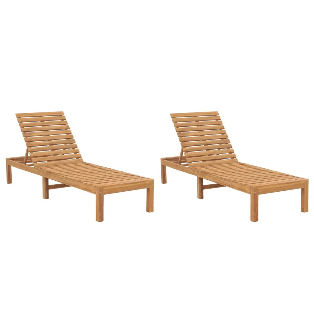 Yeagertown 24" Long Teak Double chaise (Set of 2) | Wayfair North America
