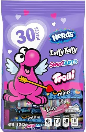 SweeTARTS Valentines Day Candy Be Mine Premium Mixed Bag, 11.5 oz, 30 Count | Amazon (US)