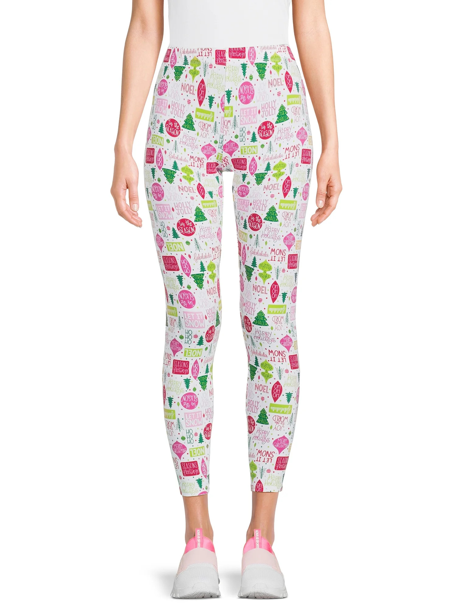 No Boundaries Juniors Holiday Print Leggings - Walmart.com | Walmart (US)