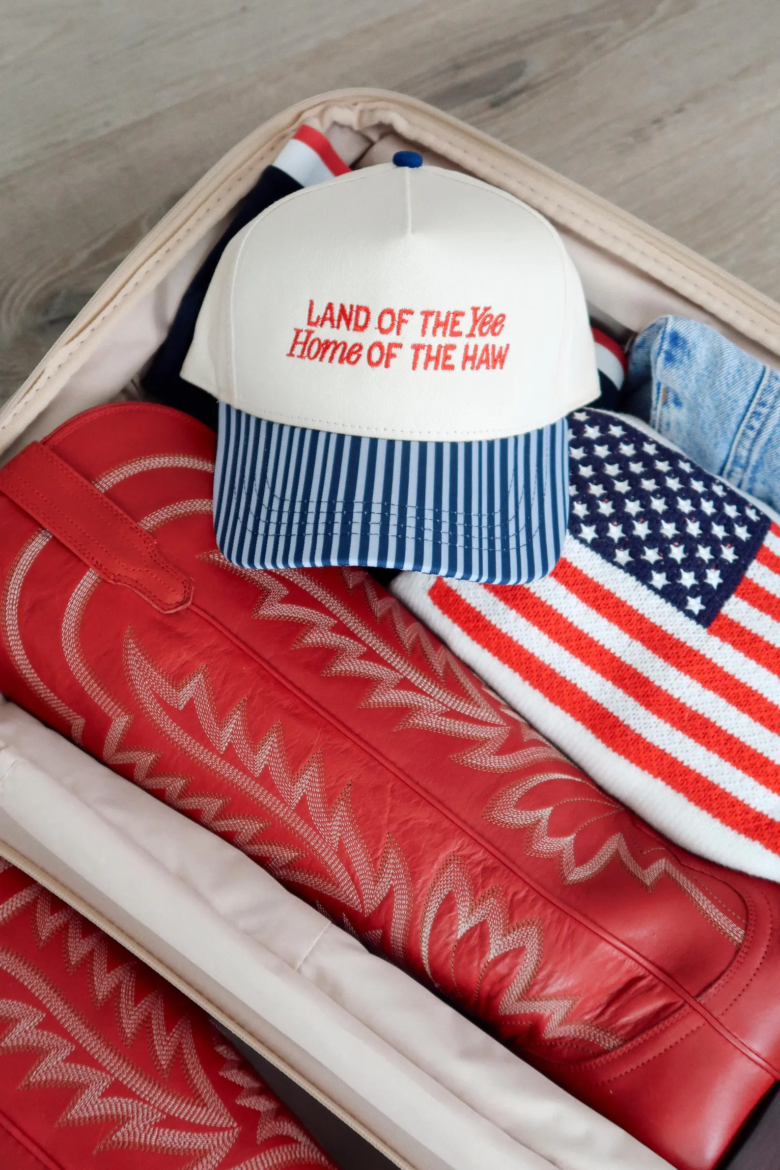 Land Of The Yee Home Of The Haw Striped Embroidered Hat | Trendy Trucker Hats | 4th Of July  Truc... | Etsy (Global)