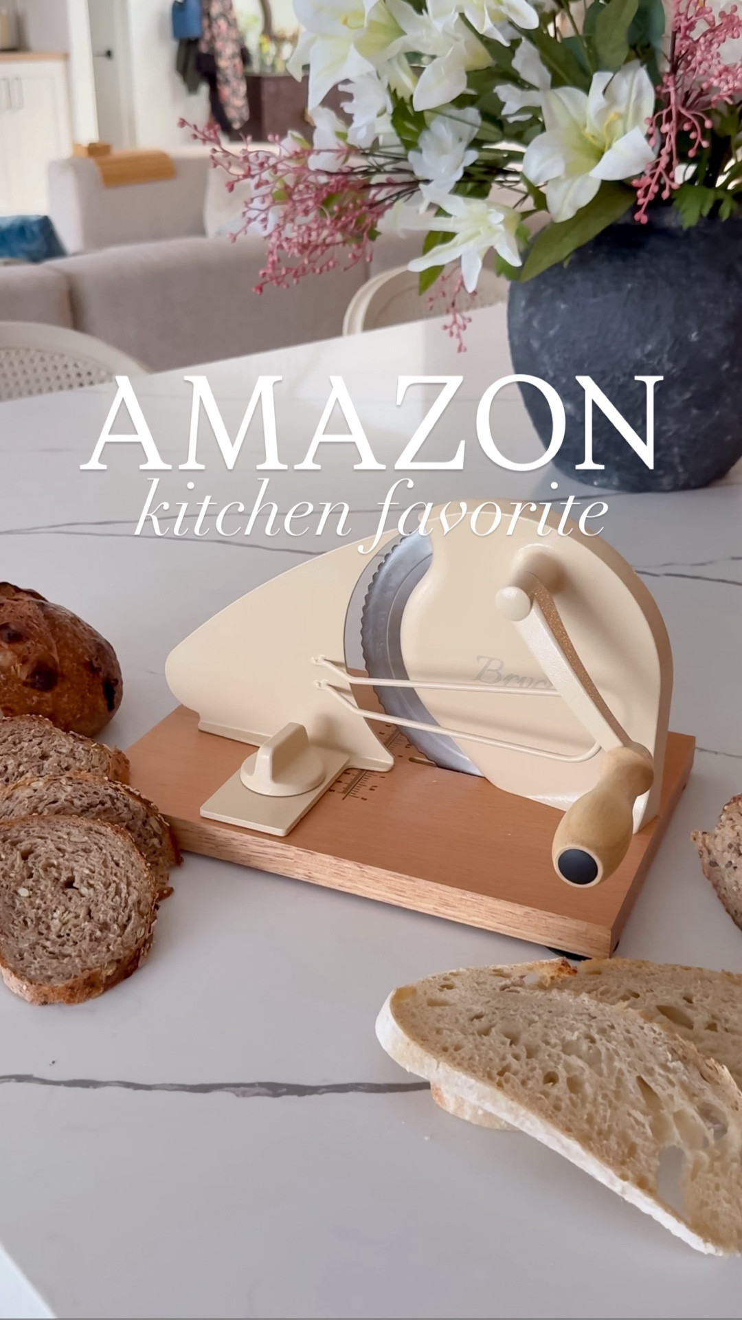This manual bread slicer can be adjusted to any thickness! I love using this for my homemade sourdough!🥖🍞Also great for buying unsliced loaves, keeping your bread fresher for longer! 

#amazonhome #kitchenmusthave #amazonmusthave #thesistershoppers #sourdough

#LTKmomlife #LTKHome #LTKfoodie