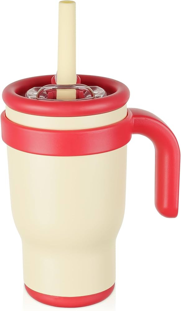 14oz Toddler Sippy Cup Vacuum Insulated Stainless Steel Kids Cup with Handle, Spill-Proof Straw, ... | Amazon (US)