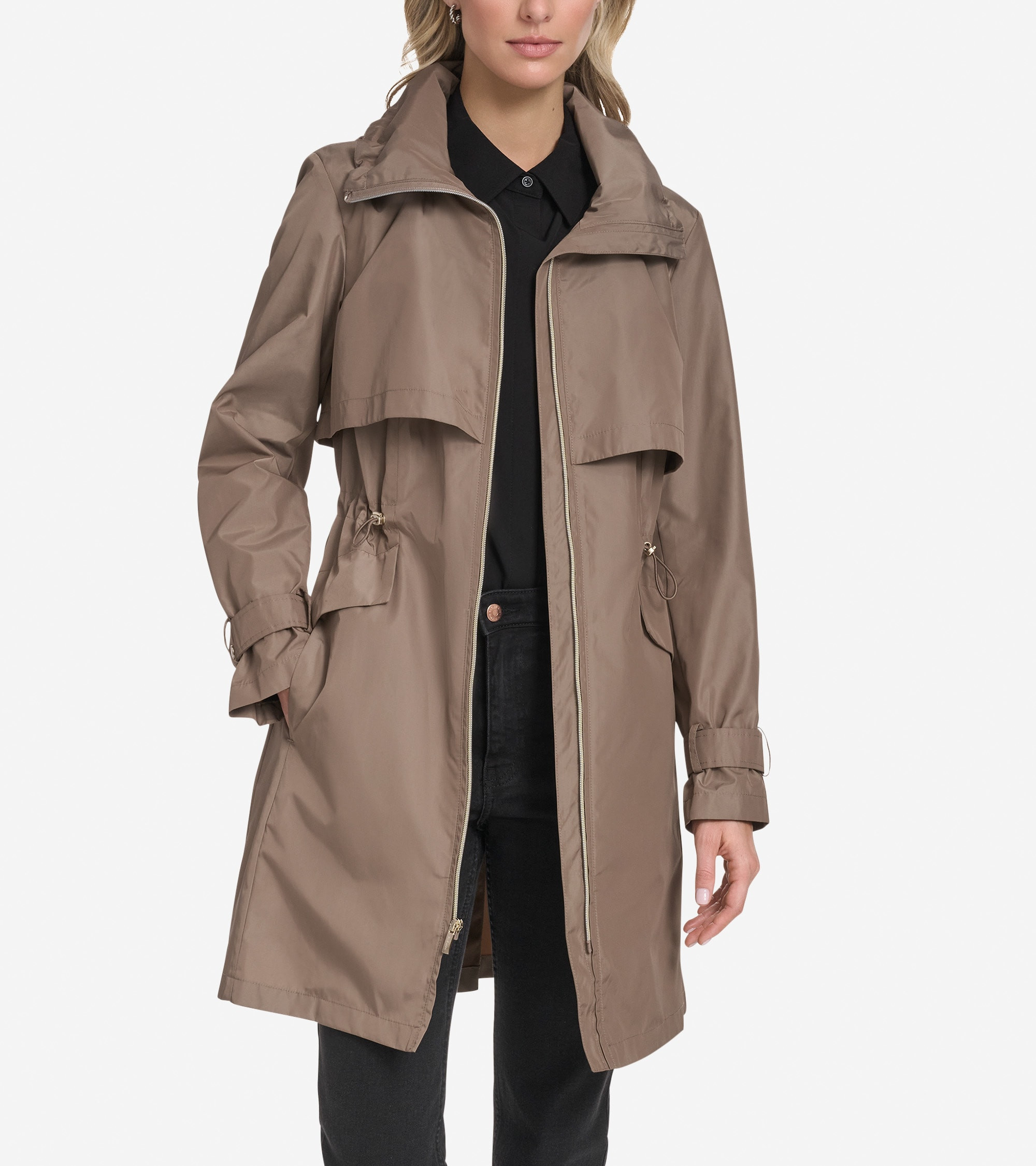 Women's Packable Trench Coat in Medium Beige | Cole Haan | Cole Haan (US)