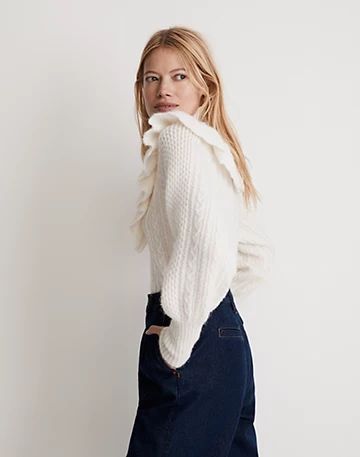 Cable Winslow Mockneck  Pullover Sweater | Madewell