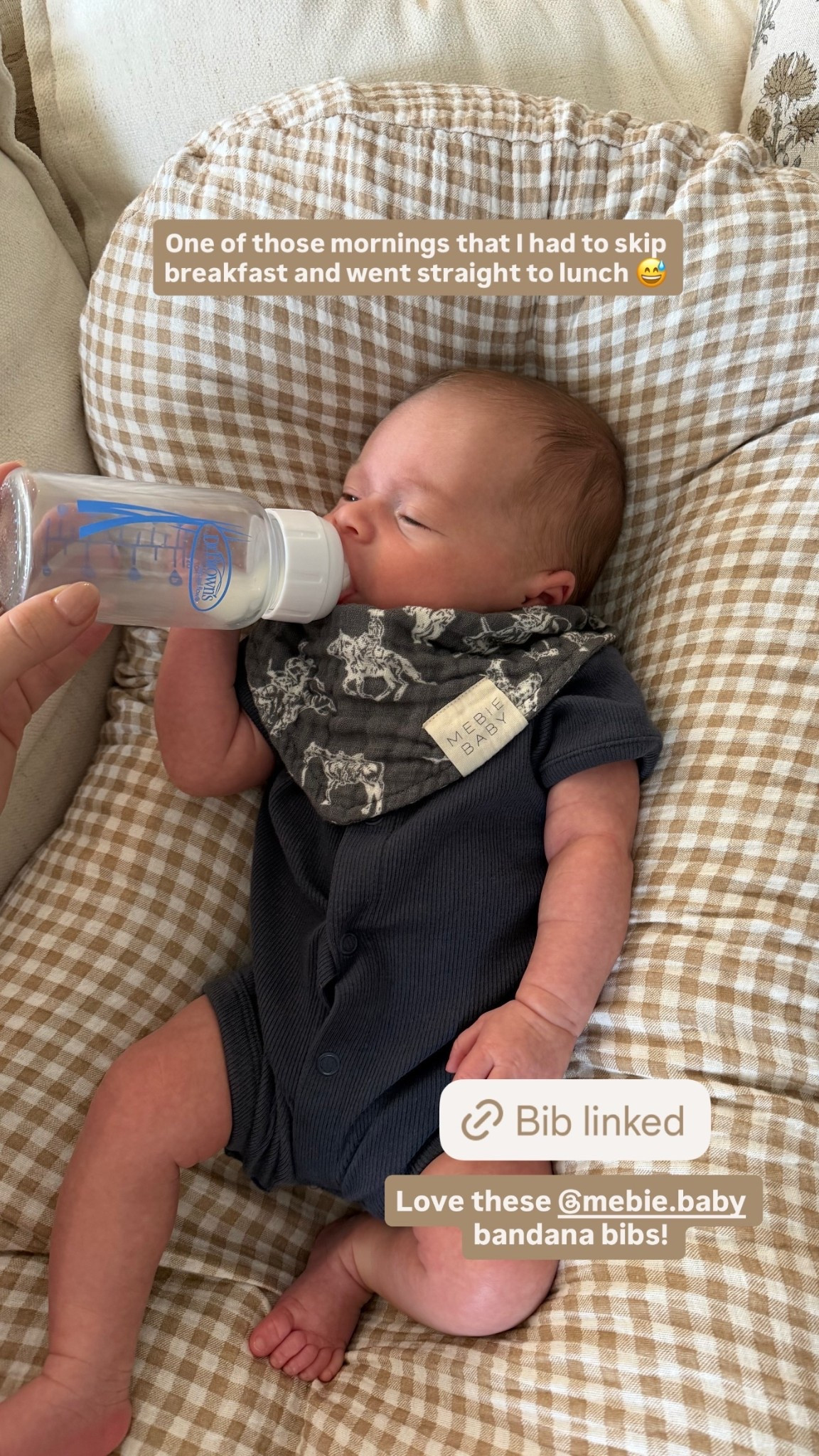Love these @mebie.baby bandana bibs!  One of those mornings that I had to skip breakfast and went straight to lunch 😅

#LTKBaby