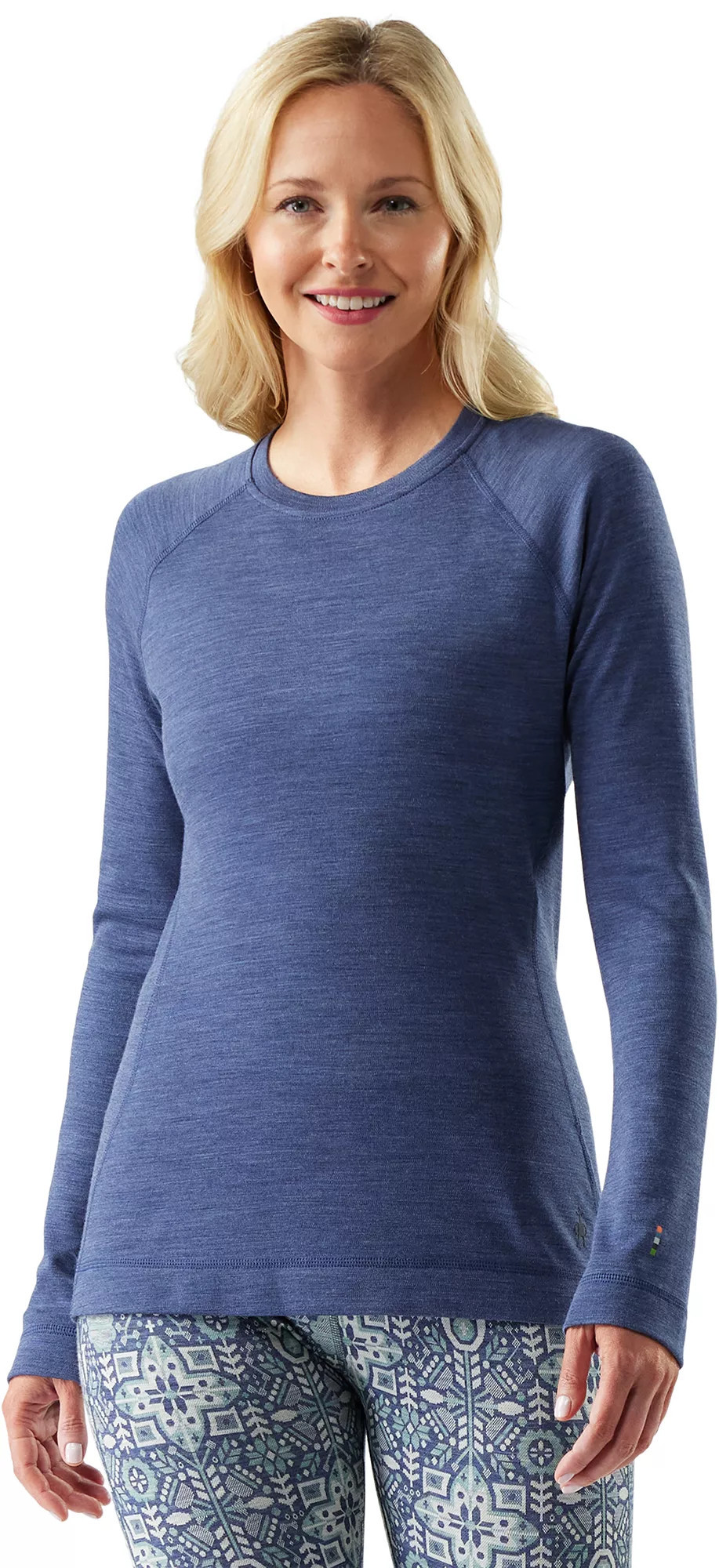 Smartwool Women's Classic Thermal Merino Baselayer Long Sleeve Shirt, Large, Nightfall Blue Heather | DICK'S Sporting Goods