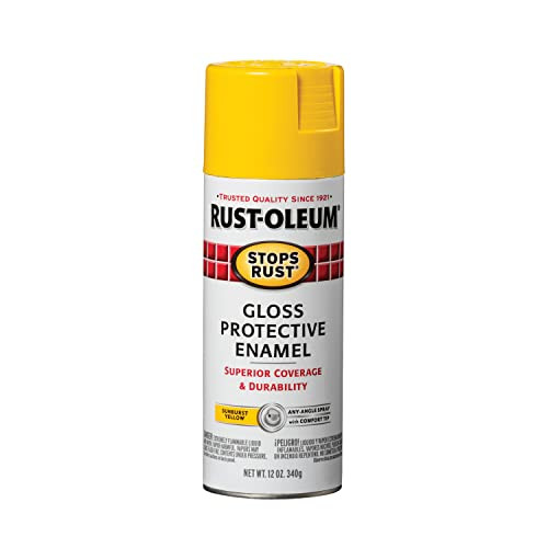 Rust-Oleum 7747830 Stops Rust Spray Paint, 12 oz, Gloss Sunburst Yellow | Amazon (US)